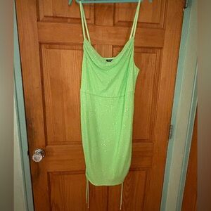 Sparkling Green Sleeveless Dress